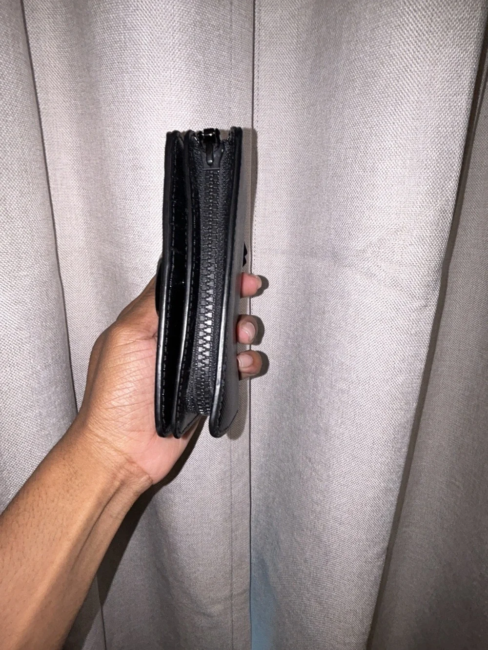 Marc Jacobs Black Patent Double-J Compact Phone Wallet Case